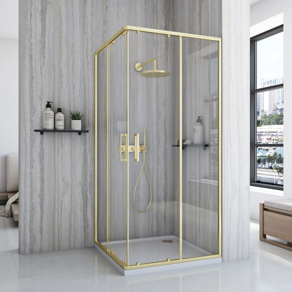 Душ кабина Rea City 90x90 Gold