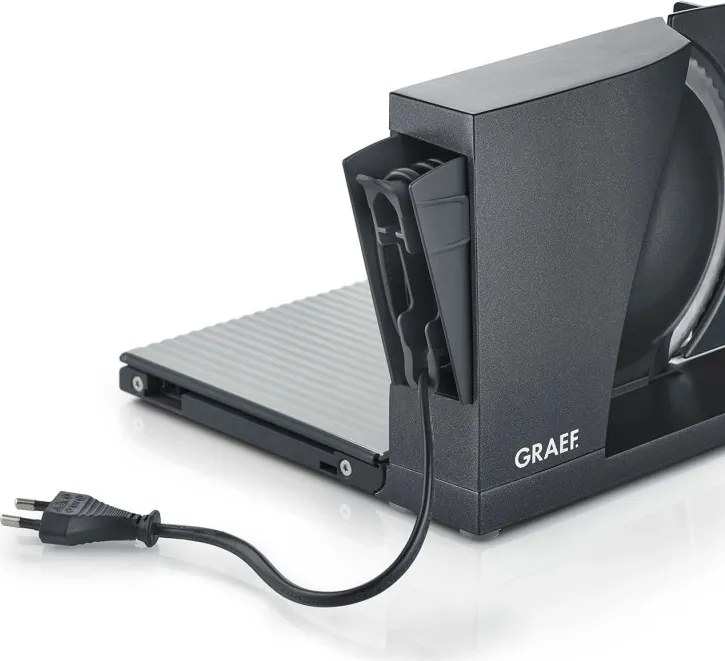 Уред за рязане - слайсер Graef MYtiny MT1006EU, 170W, 17 см, 0-15 мм, Детска защита, Сгъваем, Антрацит