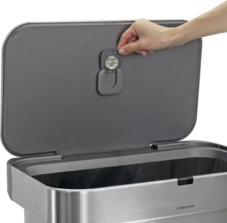 Комплект от държач и два абсорбатора за миризми за кошчето за отпадъци - simplehuman