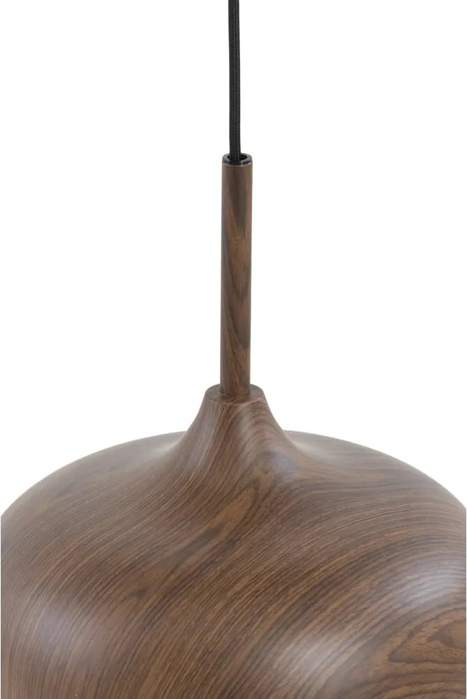 Тъмнокафяво висящо осветително тяло с текстилен абажур ø 22 cm Dania – Light &amp; Living