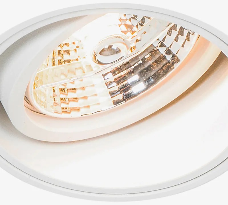 Модерен вграден прожектор бял без рамка - Impact 70