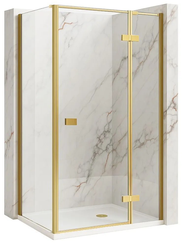 Душ кабина Rea Atlas 100x90 Brush Gold