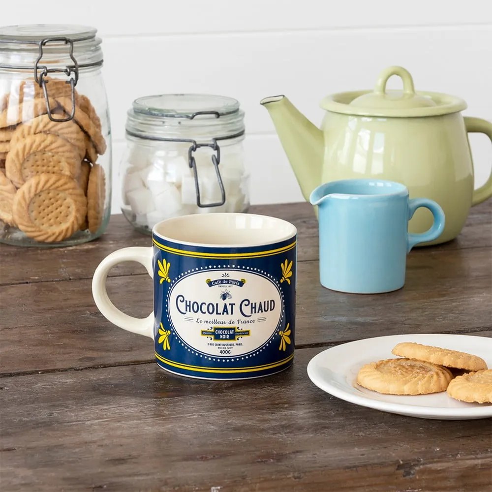 Тъмносиня/кремава керамична чаша 350 ml Chocolat Chaud – Rex London