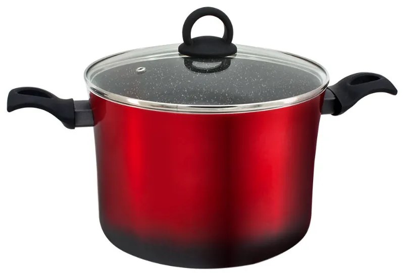 Дълбока тенджера с капак ZEPHYR ZP 4418 T, Мраморно покритие, Подходяща за индукция - 24х16.7 см / 6.5 L