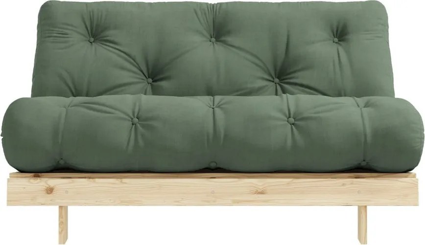 Зелен разтегателен диван 140 cm Roots - Karup Design