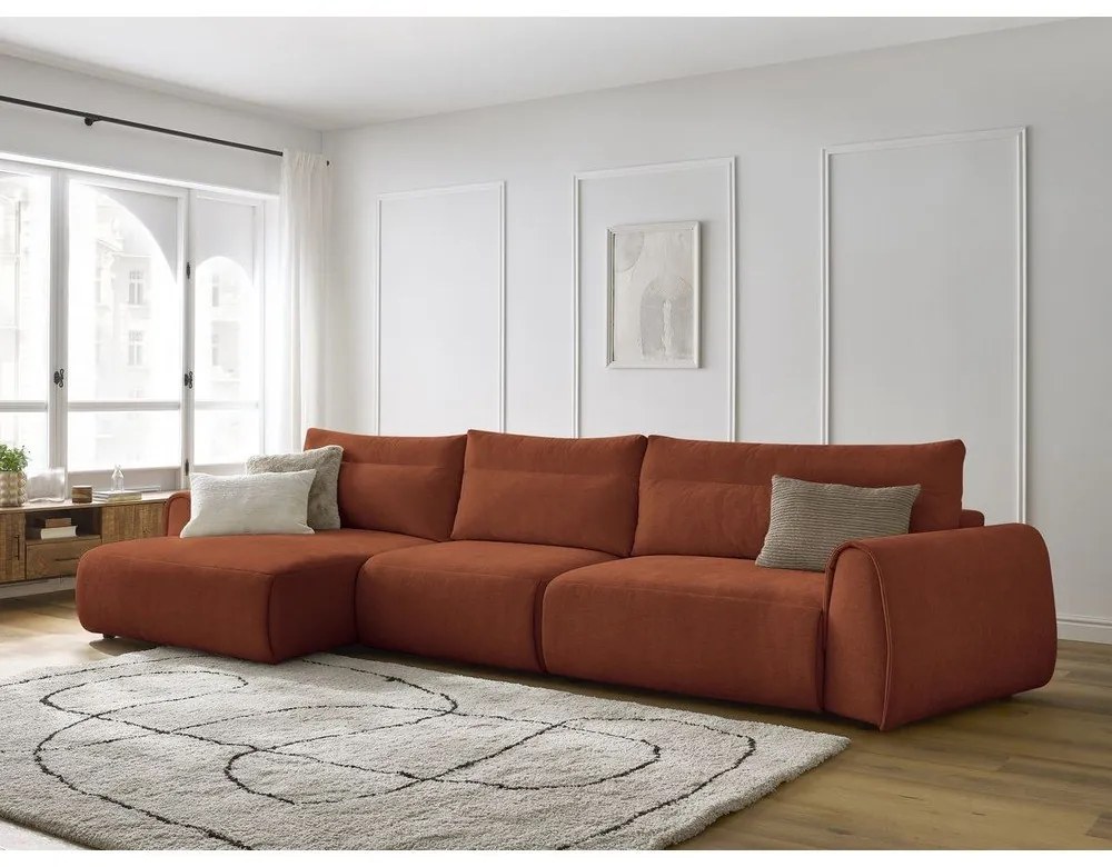 Оранжев ъглов диван Aden – Bobochic Paris