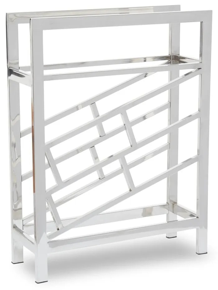 Метална стойка за вино в лъскаво сребро за 12 бутилки Barolo - Premier Housewares