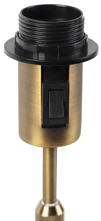 Настолна лампа бронз с абажур от лен бял 35 см - Parte