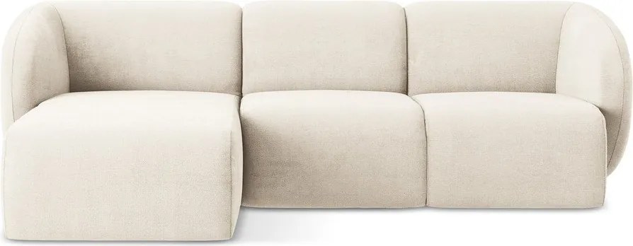 Бежов шенилов ъглов диван (ляв ъгъл) Lani – Makamii