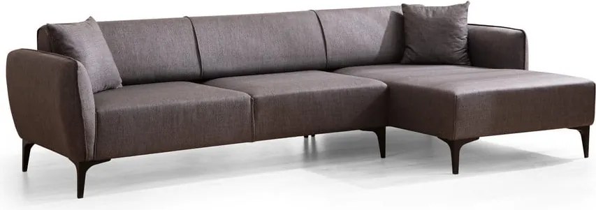 Тъмно сив ъглов диван , десен ъгъл Belissimo – Balcab Home
