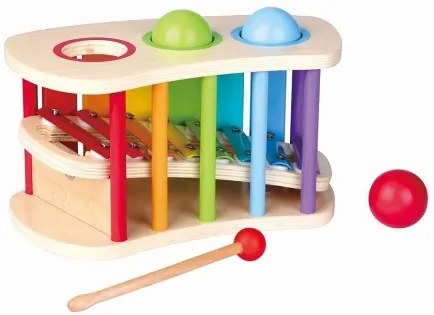 Lelin Toys - Мултифункционален бебешки ксилофон с топки