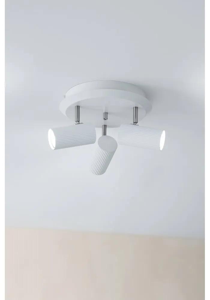 Бяла лампа за таван с метален абажур 27x27 cm Costilla - Markslöjd