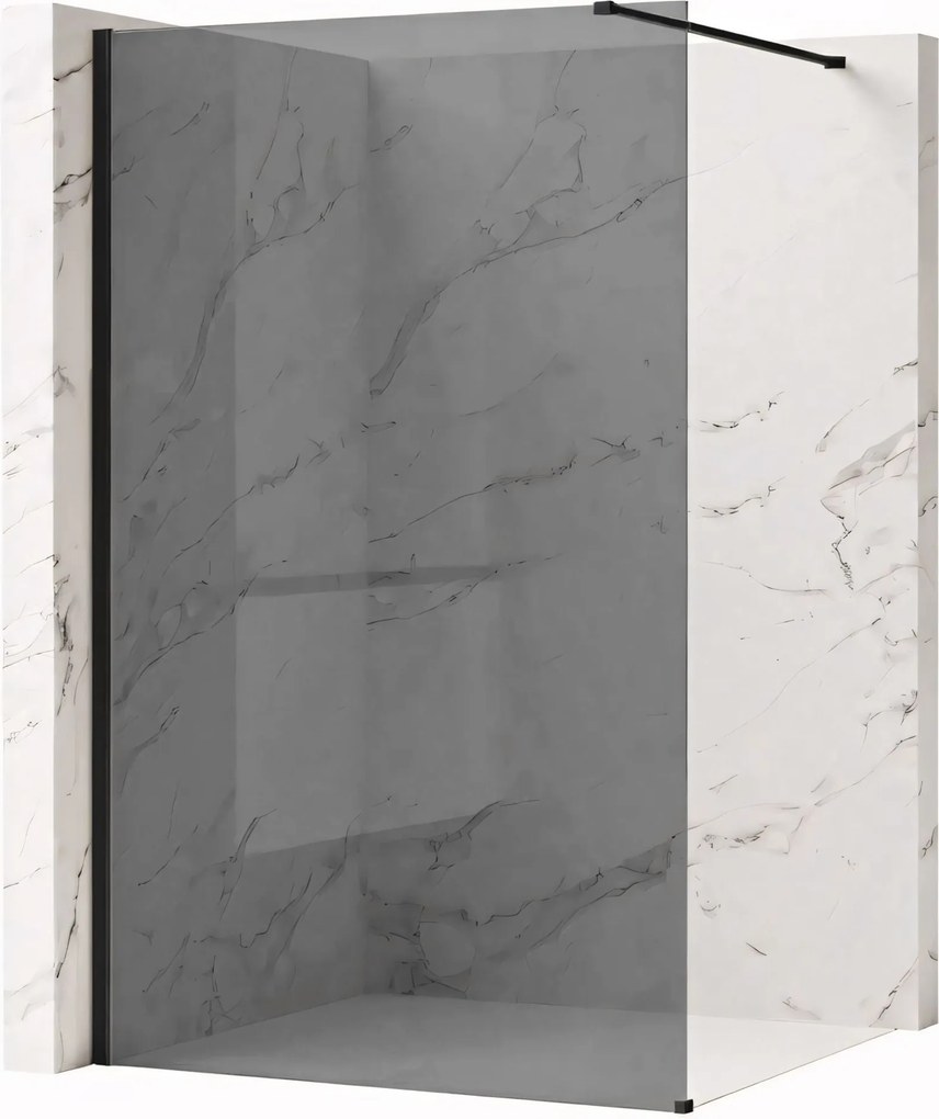 Параван за душ Rea Flexi Grey / Black 100