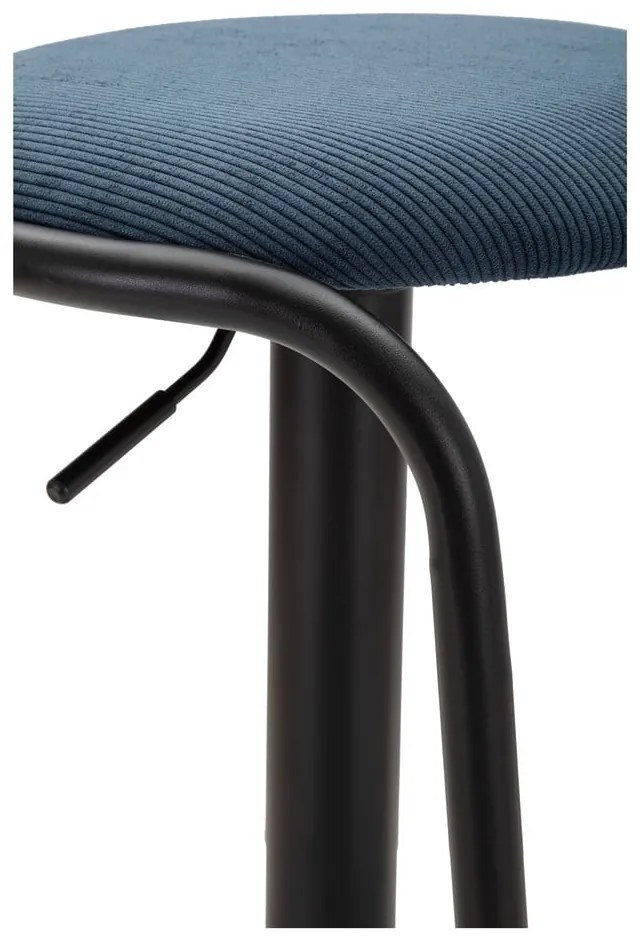 Тапициран бар стол с регулируема височина в петролен цвят/черен (височина на седалката 61 cm) Destiny – Mauro Ferretti