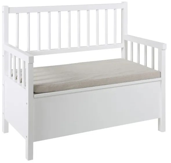 Бяла трапезна пейка със склад Assila Aster - Actona