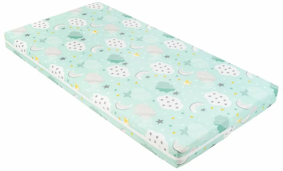 KIKKA BOO Матрак FANTASIA PLUS 70/140/8 см CLOUDS MINT