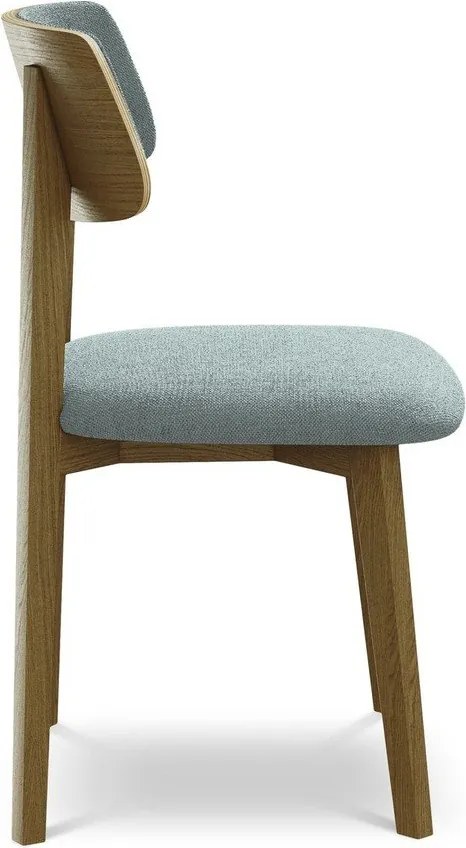 Син трапезен стол от масивна дървесина Niu – Makamii