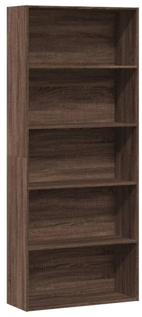 3314675 vidaXL Библиотека, кафяв дъб, 80x30x189 см, инженерно дърво