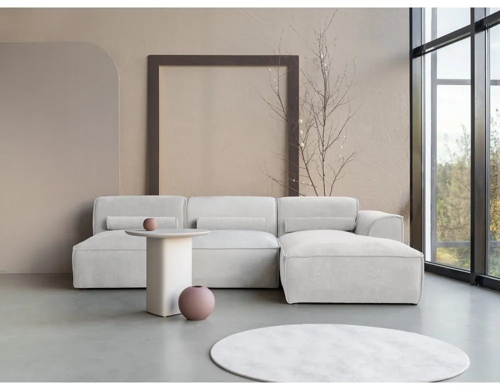 Бял ъглов диван (десен ъгъл) Flex Felix – Miuform