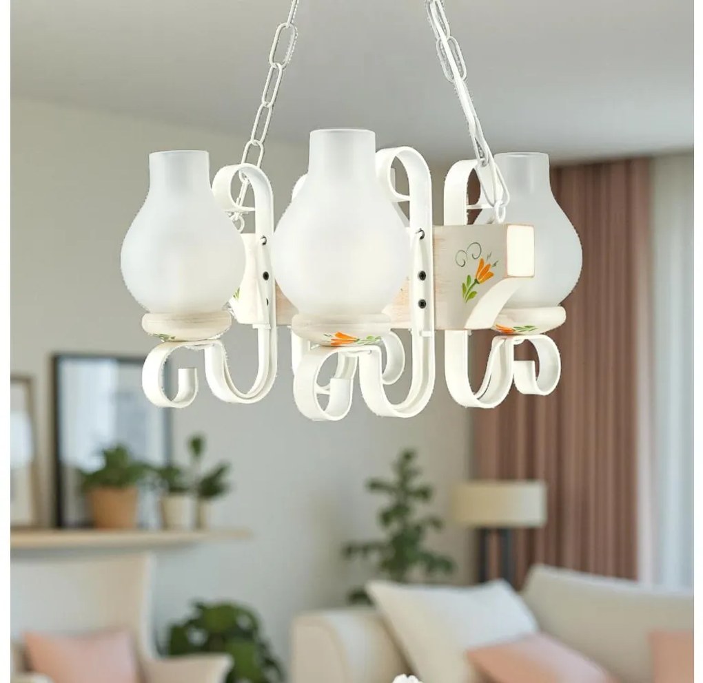 Brilagi - Полилей на верига QUEEN 4xE14/40W/230V бук/кремав