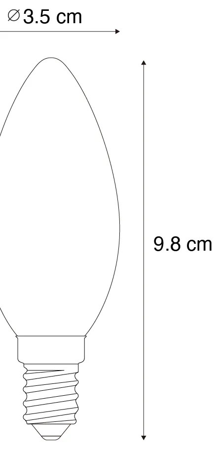 Комплект от 5 Смарт E14 LED Крушки C35 Матирани 4.2W 470 lm 2700-6500K