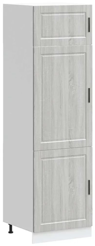 854113 vidaXL Кухненски шкаф Porto, сив сонома, инженерна дървесина