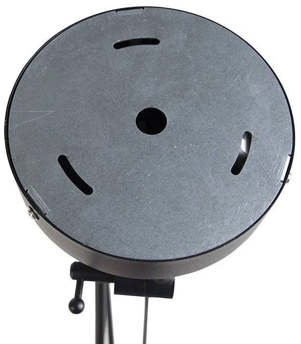 Висяща лампа черна с кадифени абажури паун със злато 35 см 2-светлина - Blitz