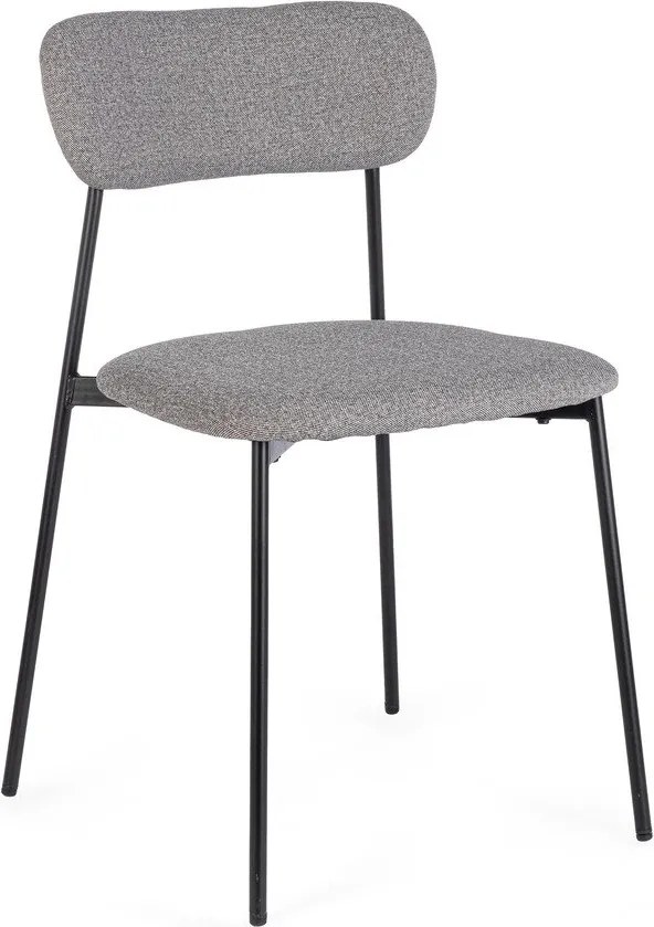 Сив тапициран трапезен стол Inka – Yes Everyday