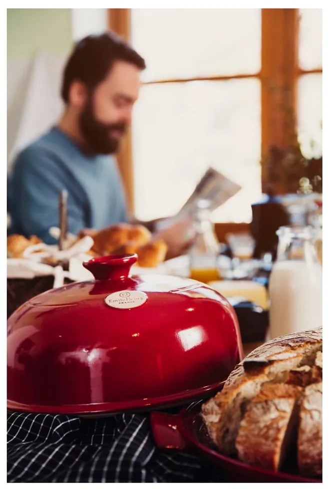 Червена керамична кръгла форма за печене на хляб , ⌀ 28,5 cm - Emile Henry