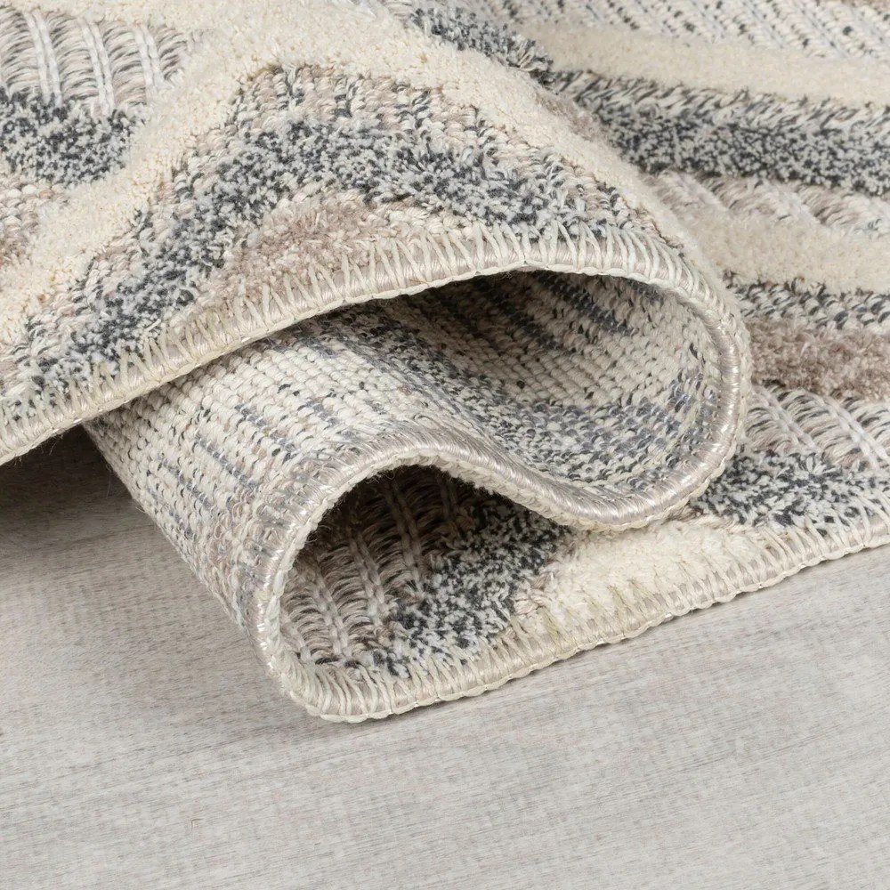 Сиво-бежов килим подходящ за пране 155x230 cm Beckett – Flair Rugs