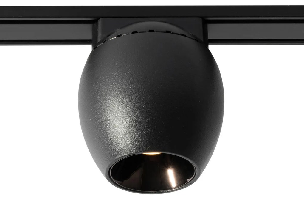 Модерен черен прожектор за 1-фазова релсова система 6W 3000K - Magnetic Zagaye