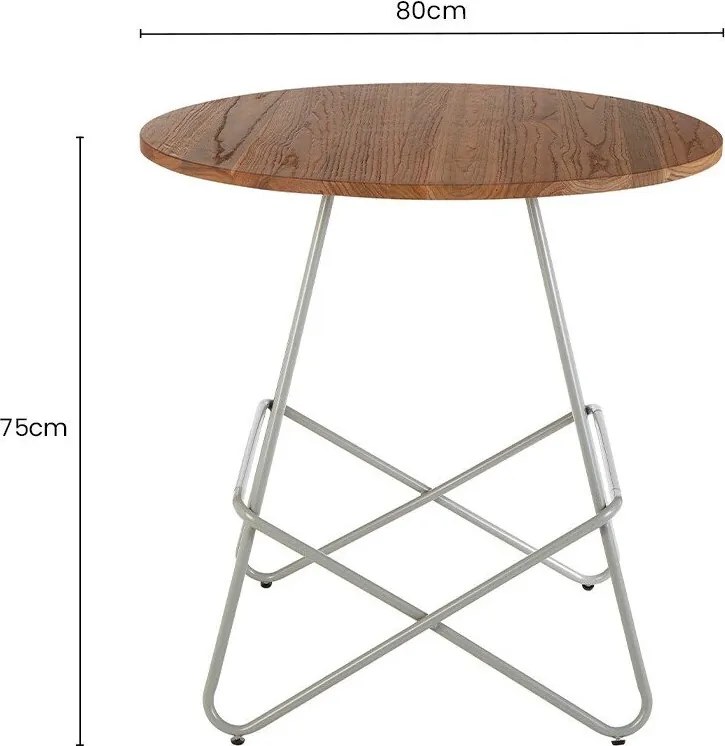 Кръгла трапезна маса от масивен бряст ø 80 cm District – Premier Housewares