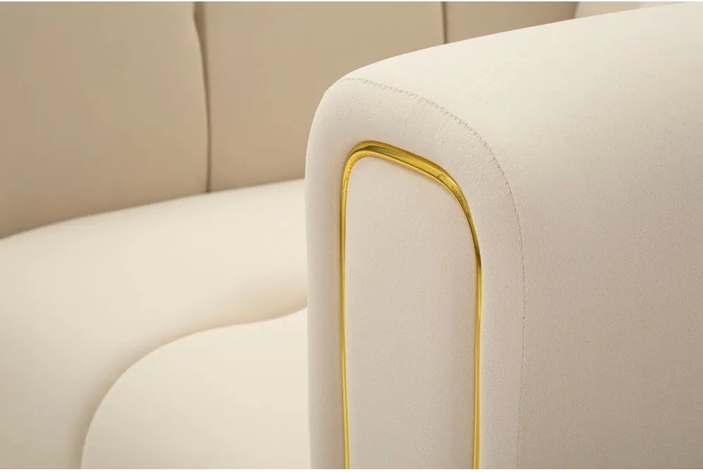 Кремаво кадифено кресло Alma – Mauro Ferretti