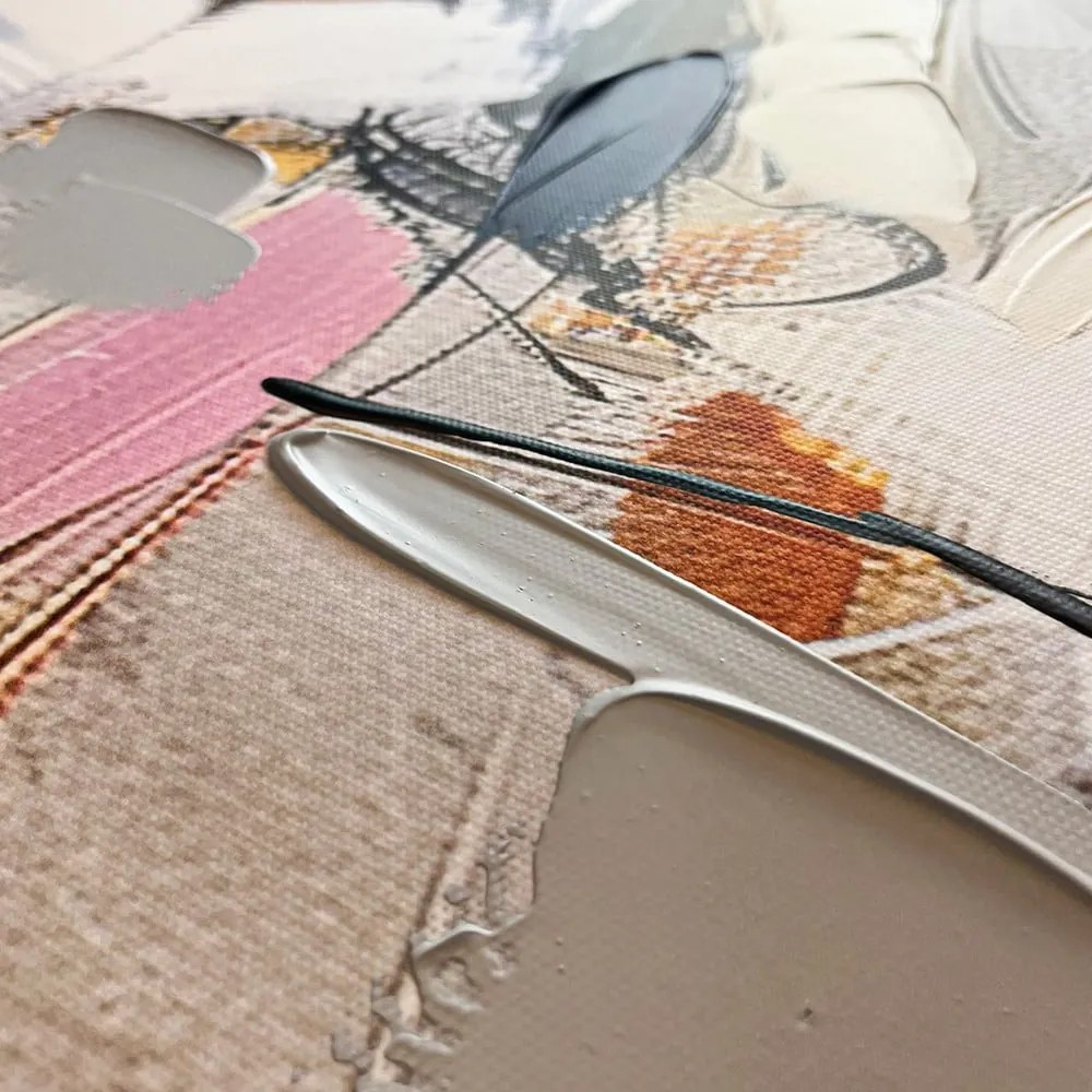 Картина с ръчно изрисувани елементи 70x100 cm Cro – Styler