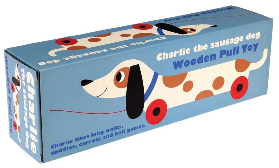 Дървен дакел за дърпане Charlie The Sausage Dog, дължина 31,5 cm Charlie the Sausage Dog - Rex London