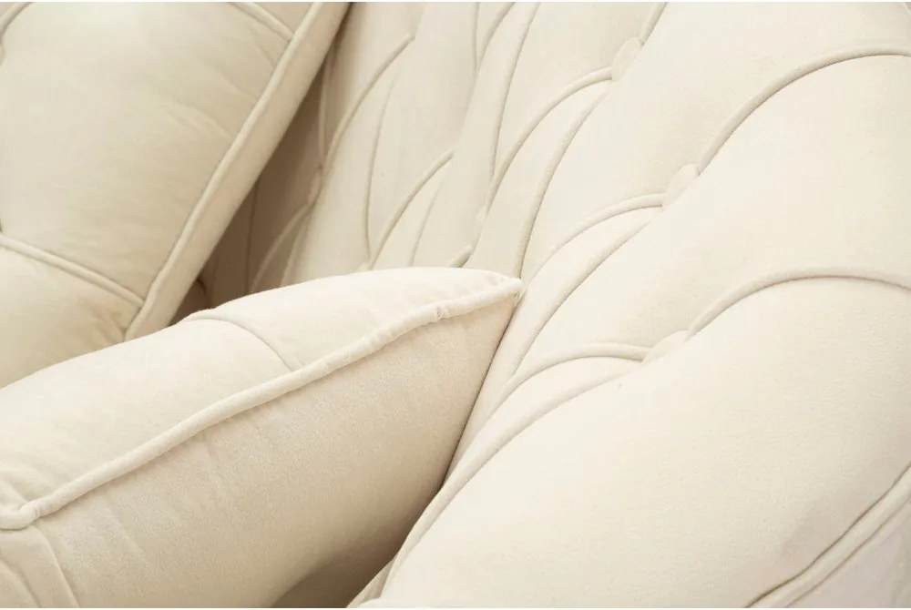 Кремав кадифен диван 130 cm Budapest – Mauro Ferretti
