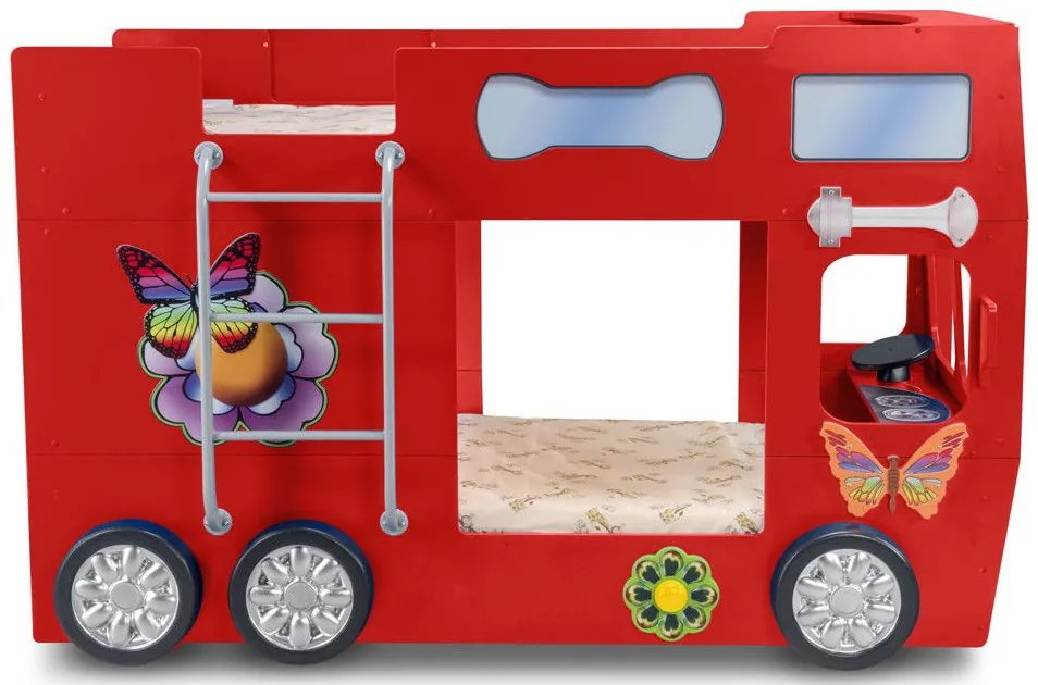 Детско легло Happy Bus-Kokkino