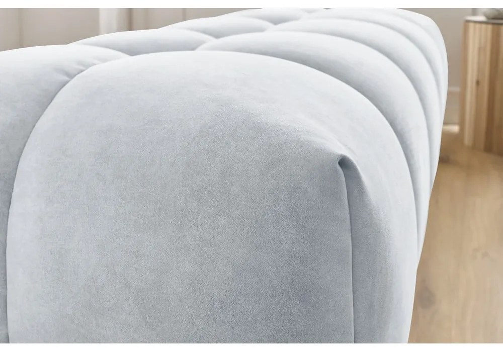 Светлосива табуретка за крака Mont-Blanc - Bobochic Paris