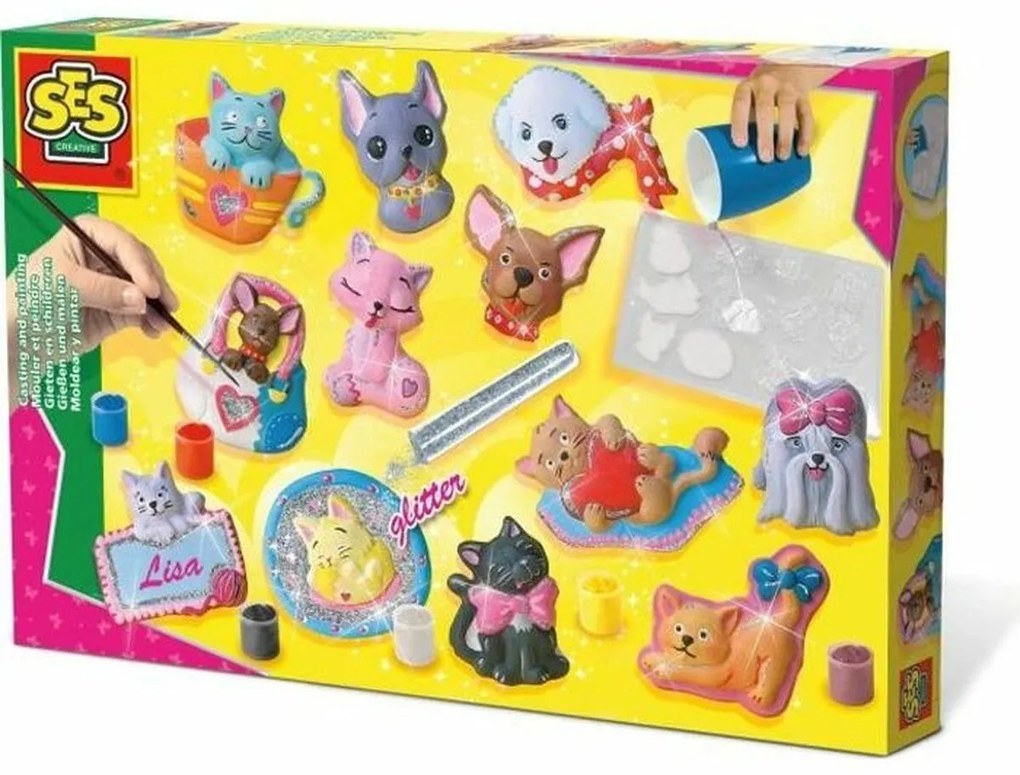 Занаятчийска игра SES Creative Plaster casting dogs and cats