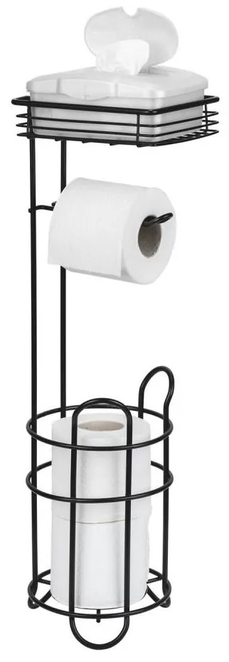 WENKO 71451800 - Държач за тоалетна хартия 16x59 cm черен