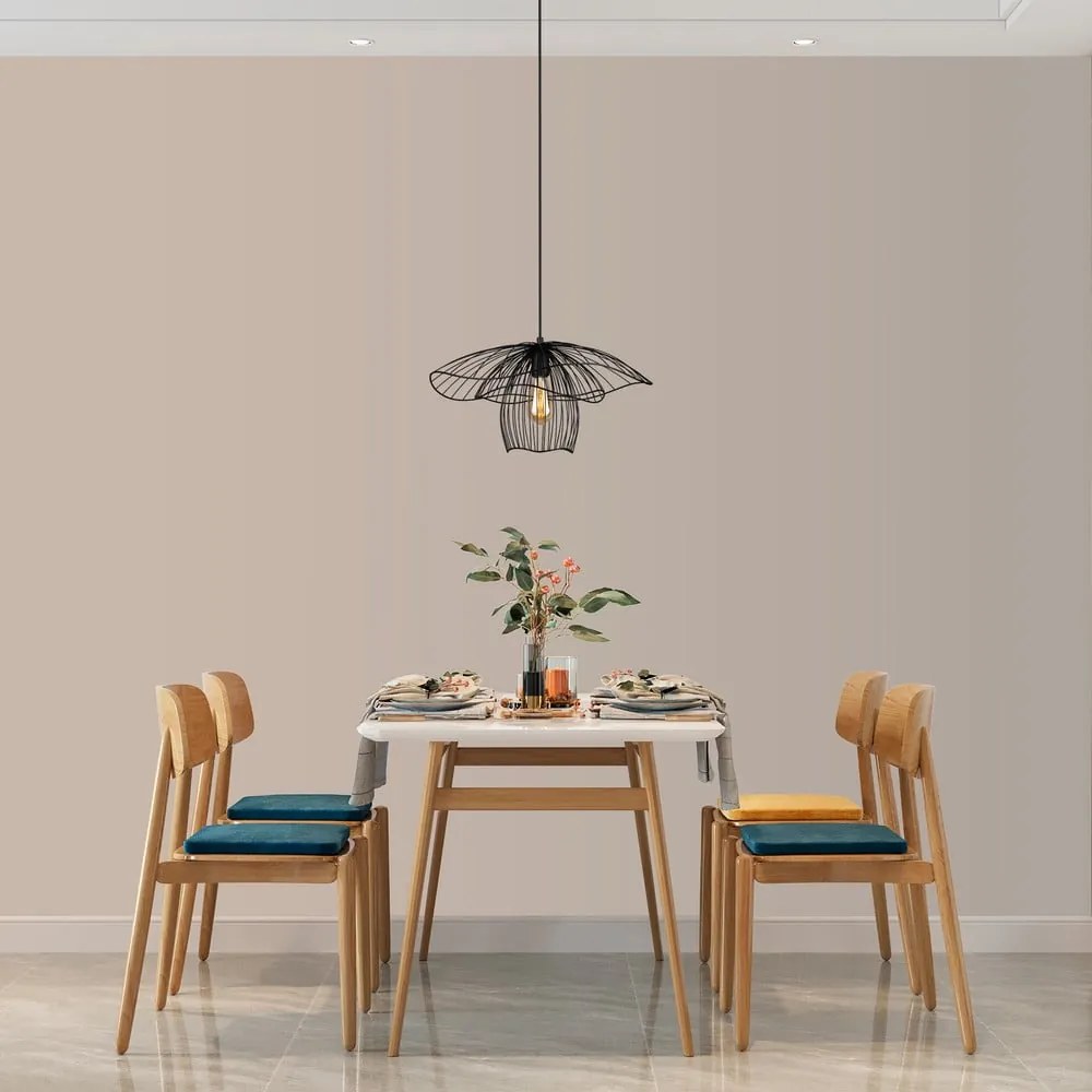 Черно висящо осветително тяло, височина 123 cm Root - Squid Lighting