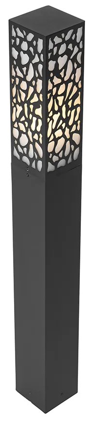 Модерен външен стълб черен 90 см IP44 - Nicole
