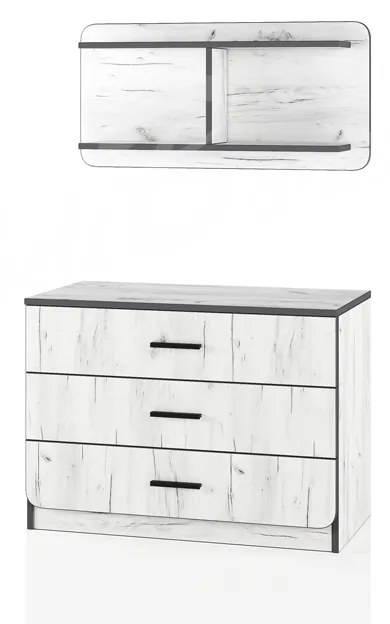 Скрин с етажерка Сити 3086