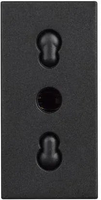 BTICINO Контакт ИТАЛИАНСКИ стандарт 2P+E 1 мод. 16A детска защита цвят Черен Classia Pro  - RG4180P