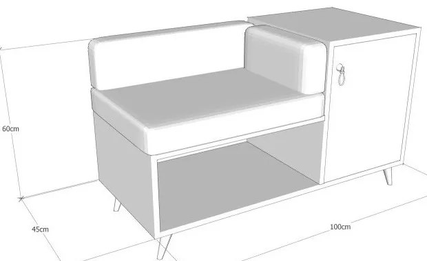 Многофункционална пейка и скрин Anzer - Kalune Design