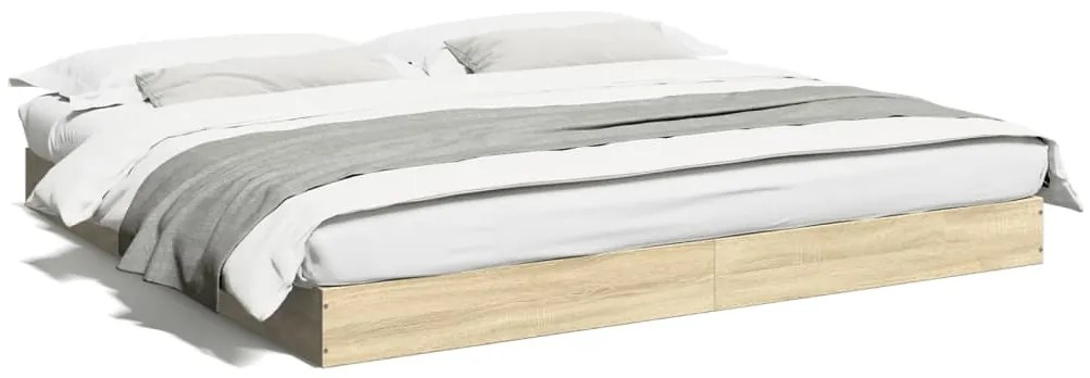 842002 vidaXL Рамка за легло без матрак сонома дъб 180x200 см инженерно дърво