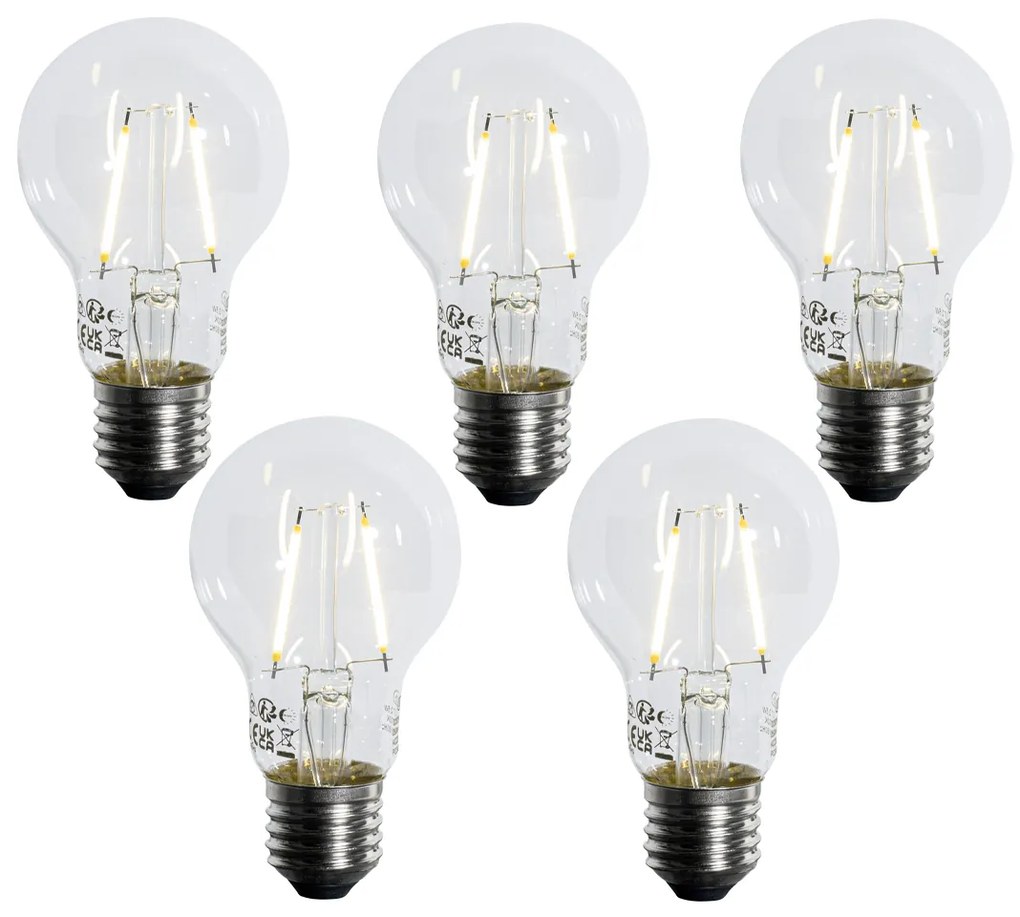 Комплект от 5 E27 LED крушка A60 със сензор за здрач 2.5W 250 lm 3000K
