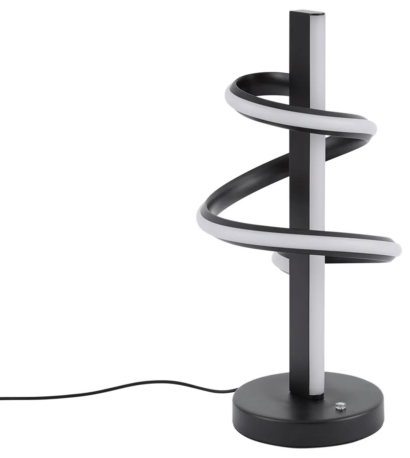 Дизайнерска настолна лампа черна с LED димируема с 3-позиционен превключвател - Rolla