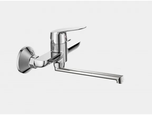 Стенен смесител за умивалник LINNI ICF 5452152 7215, месинг, хром, 17.6x14.9см