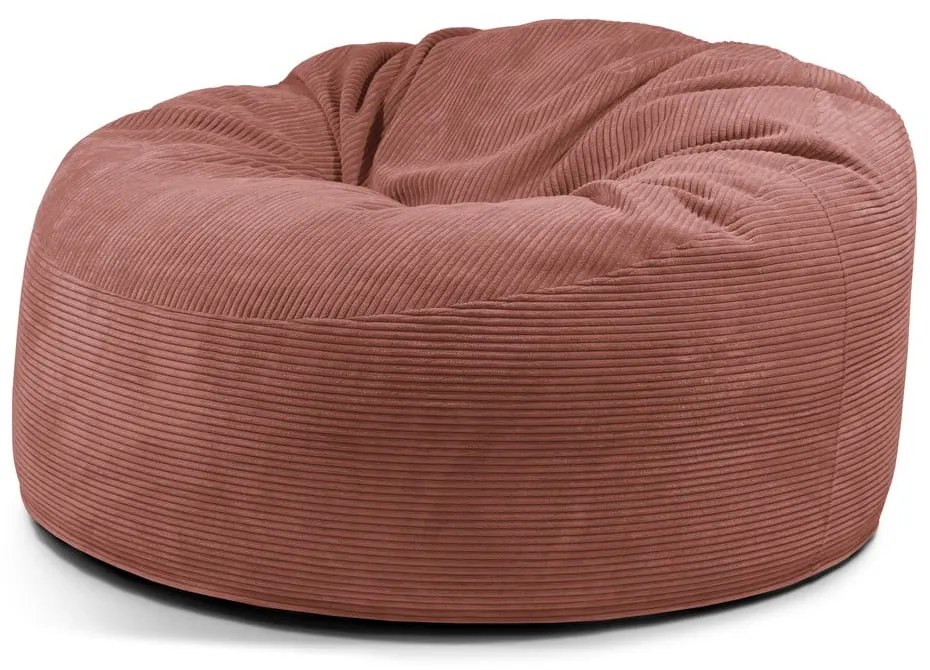 Пуф от рипсено кадифе в тухлен цвят Om 135 – SLOWDOWN
